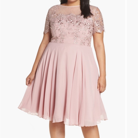 Chi Chi London Embroidered Fit and Flare Cocktail Dresss - Picture 4 of 11